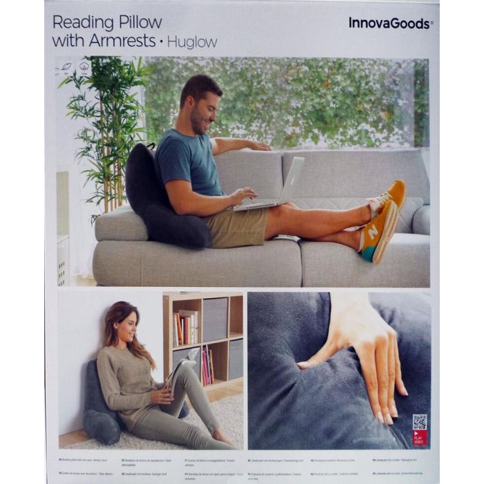 Almohada de Lectura con Apoyabrazos Huglow InnovaGoods 1