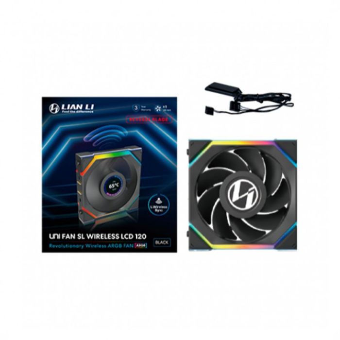 Lian Li UNI FAN SL Wireless Ventilador RGB con Pantalla LCD 1.6", Control Inalámbrico 2.4 GHz, 40 LED, Hasta 2100 RPM, Cojinete FDB, Software L-Connect 3 Lian Li UNI FAN SL Wireless Ventilador RGB con Pantalla LCD 1.6", Control Inalámbrico 2.4 GHz, 40 LED, Hasta 2100 RPM, Cojinete FDB, Software L-Connect 3