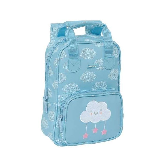 Mochila Infantil Safta Nubes Azul 20 x 28 x 8 cm