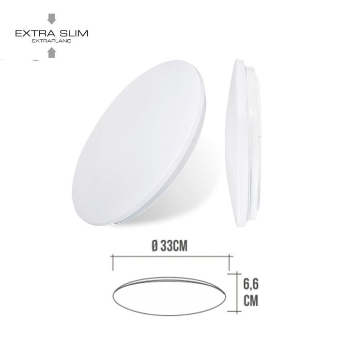 Edm Aplique Circular de Superficie LED 18W 4000K 1820lm Ø32,5x6,2 cm 1 Edm Aplique Circular de Superficie LED 18W 4000K 1820lm Ø32,5x6,2 cm 1
