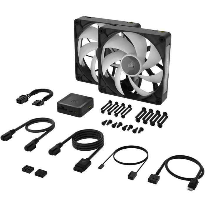 Corsair CO-9051036-WW Refrigeración PC Kit Doble Ventilador iCUE LINK RX140 RGB Max 1 Corsair CO-9051036-WW Refrigeración PC Kit Doble Ventilador iCUE LINK RX140 RGB Max 1
