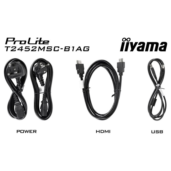 iiyama Monitor T2452MSC-B1AG Táctil 60.5cm (23.8") Full HD IPS HDMI+DP+USB Negro 10