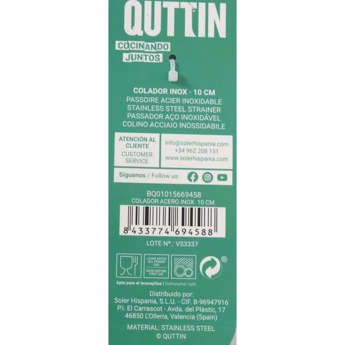Quttin Colador de Acero Inoxidable, 10 cm (24 Unidades) 11