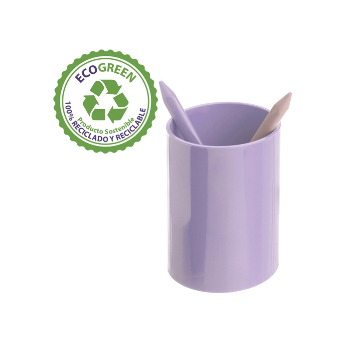 Archivo 2000 Portalápices Ecogreen Malva Pastel Reciclado 75x105 mm 1