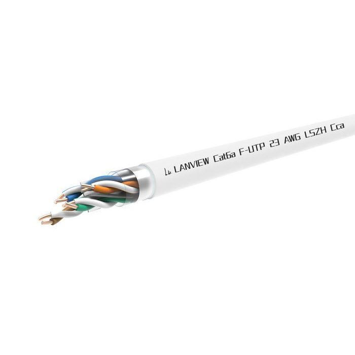 Lanview Cat6a F-UTP 4x2xAWG23 LSZH white 305m, Fire class: Cca