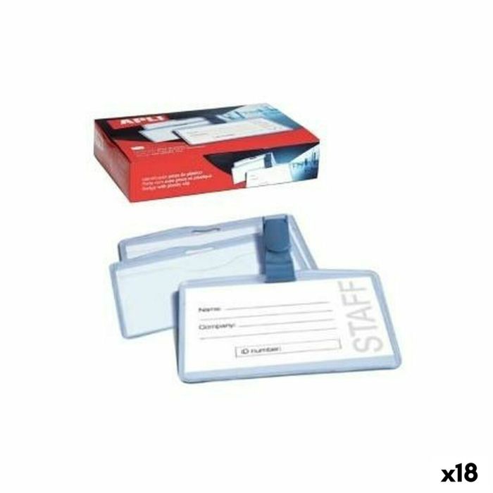 Funda para Tarjeta Identificativa Apli Transparente Plástico 90 x 56 mm 25 Piezas (18 Unidades) 0 Funda para Tarjeta Identificativa Apli Transparente Plástico 90 x 56 mm 25 Piezas (18 Unidades) 0