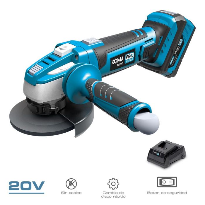 Kit maletin amoladora 20 v con 1 bateria 4.0ah y cargador 08772. 28,9 x 27 cm. pro series battery Kit maletin amoladora 20 v con 1 bateria 4.0ah y cargador 08772. 28,9 x 27 cm. pro series battery