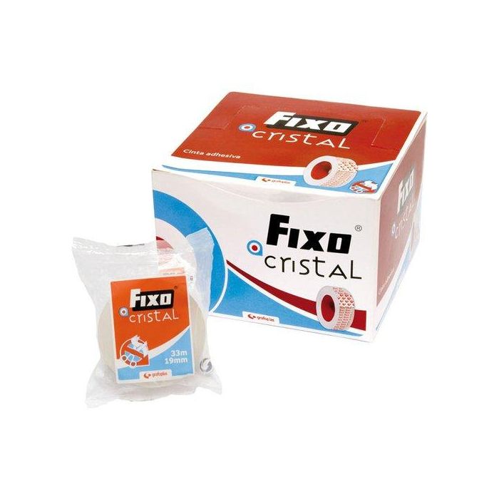 Cinta Adhesiva Fixo Cristal Rollo 33X19 (Set de 16)