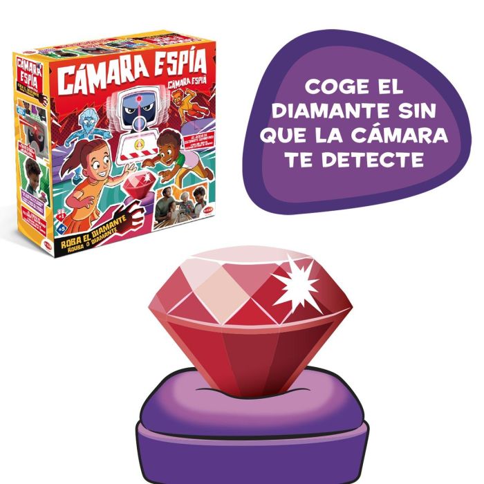 Bizak Juego de Mesa Cámara Espía: Emocionante Juego de Habilidad y Estrategia con Detección de Movimiento - Atrapa el Diamante 2