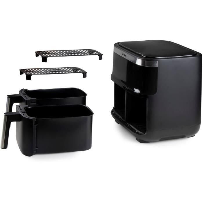 Freidora de aire caliente Domo - DO537FR - 2 x 4 L - 85 ° A 200 ° - 8 Programas automáticos - L40 x W 40 x H 36 cm 2 Freidora de aire caliente Domo - DO537FR - 2 x 4 L - 85 ° A 200 ° - 8 Programas automáticos - L40 x W 40 x H 36 cm 2