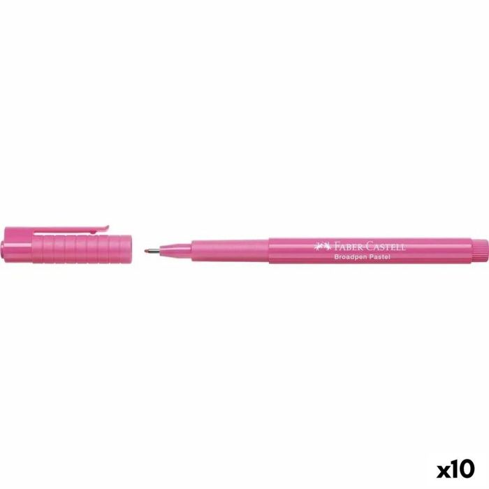 Rotulador permanente Faber-Castell Broadpen Pastel Rosa (10 Unidades) Rotulador permanente Faber-Castell Broadpen Pastel Rosa (10 Unidades)