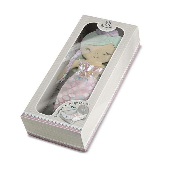 Muñeca ocean fantasy con cuerpo blando. estuche convertible en cuna 36cm