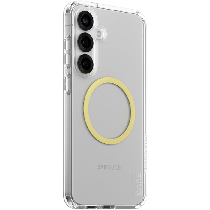 PanzerGlass QI CARE Flagship Case Clear w. Chardonnay para Samsung Galaxy S25 Plus