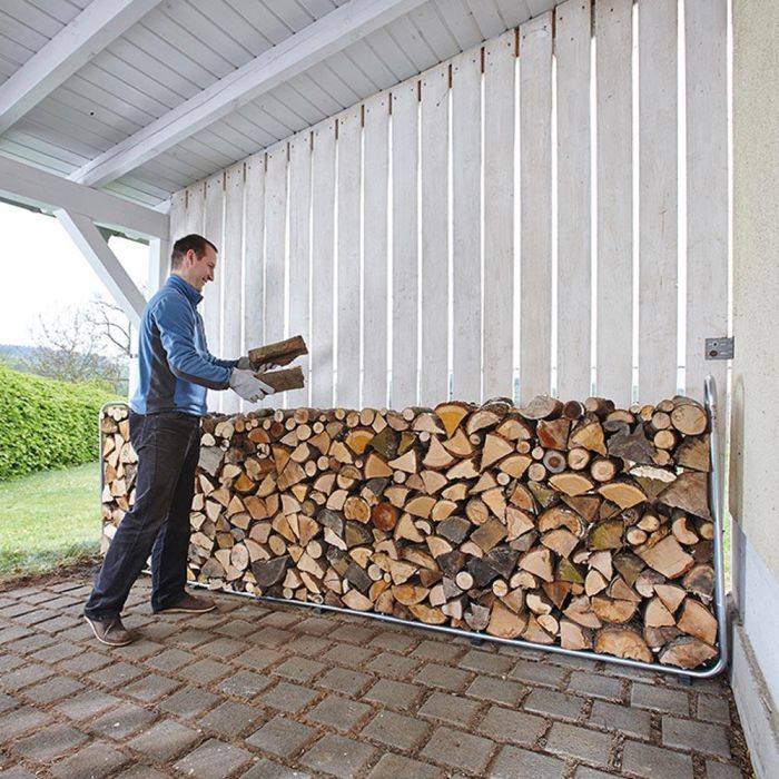 Wolfcraft Soporte Metálico Modular XXL Leña 5125000 Hasta 1.6 m³ Resistente Exterior 1