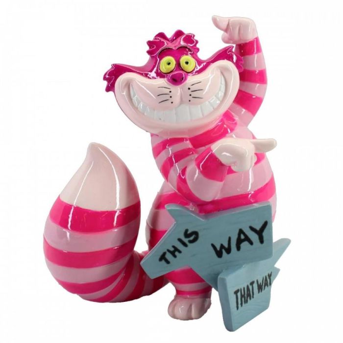 Enesco Figura Alicia en el País de las Maravillas - Gato de Cheshire, Resina Pintada a Mano, 70 Aniversario Disney
