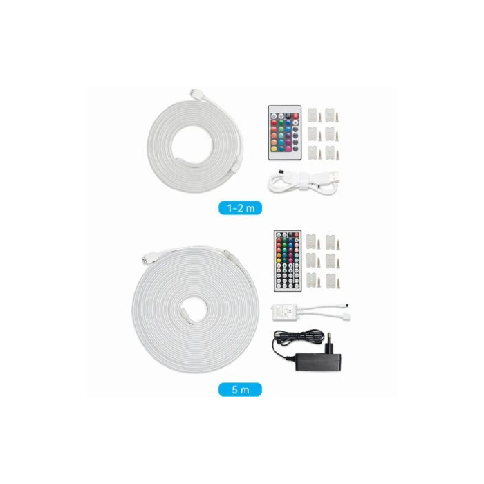 Vention PAEWJ-EU Tira LED Neón de Silicona Flexible con Control Remoto USB, 5m 1