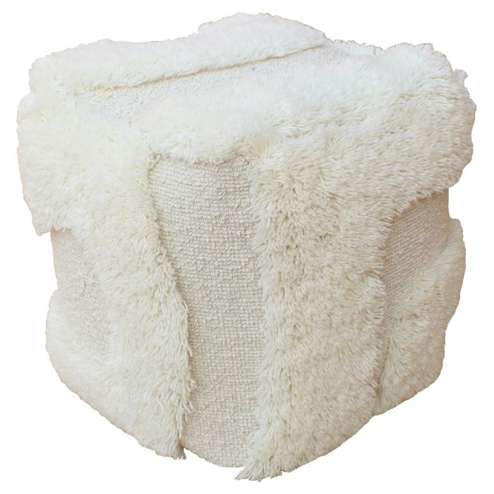 DKD Home Decor Carpets 2c25 Reposapies Boho Crudo 45 x 45 x 45 cm