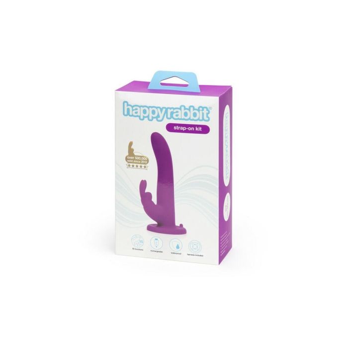 Vibrador conejito Happy Rabbit Strap-On Harness Set Purple 12,7 cm 1 Vibrador conejito Happy Rabbit Strap-On Harness Set Purple 12,7 cm 1