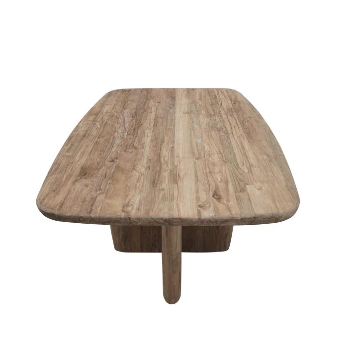 DKD Home Decor Mesa de Comedor Moderno de Teca Reciclada Natural 220 x 110 x 78 cm Desmontable 2