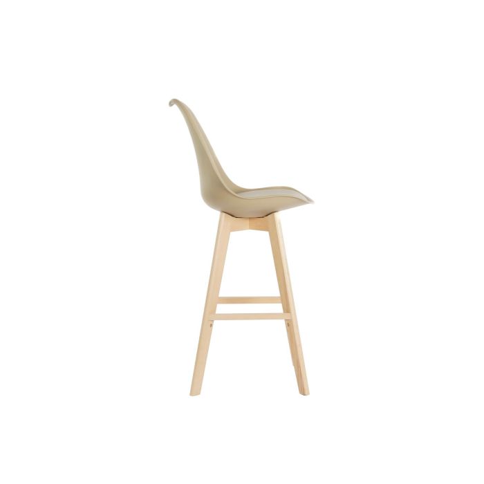 DKD Home Decor Taburete Scandi Beige Haya y PU Altura Asiento 75 cm, 109x48.5x55 cm 8