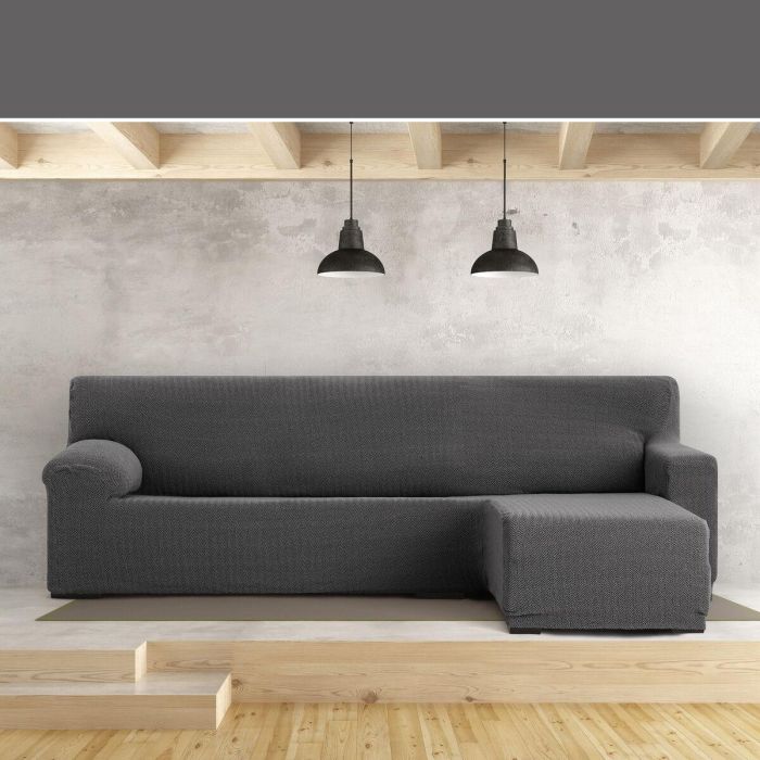 Funda para chaise longue de brazo corto derecho Eysa JAZ Gris oscuro 120 x 120 x 360 cm 3 Funda para chaise longue de brazo corto derecho Eysa JAZ Gris oscuro 120 x 120 x 360 cm 3