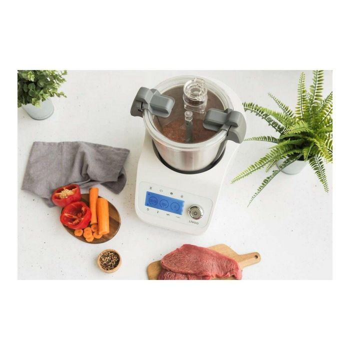 LIVOO DOP219W - Robot multifunción Super Cooker - 12 velocidades - 125 a 5000 rpm - Cuenco de acero inoxidable 3.5L - 1000W - Blanco 5