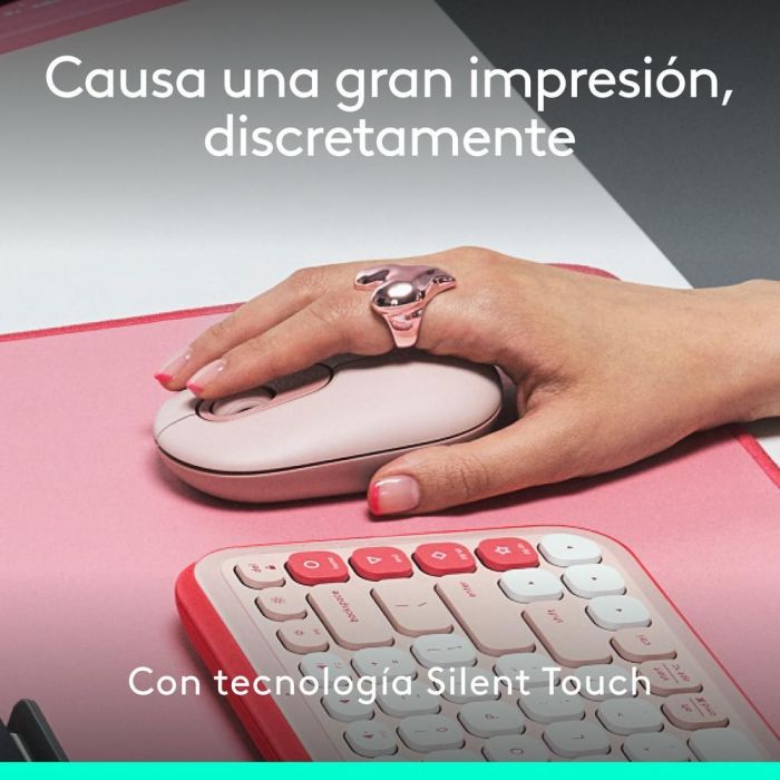 Logitech Ratón Inalámbrico Pop Mouse Rosa, Tecnología Bluetooth, 1000-4000 DPI, Personalizable 4 Logitech Ratón Inalámbrico Pop Mouse Rosa, Tecnología Bluetooth, 1000-4000 DPI, Personalizable 4