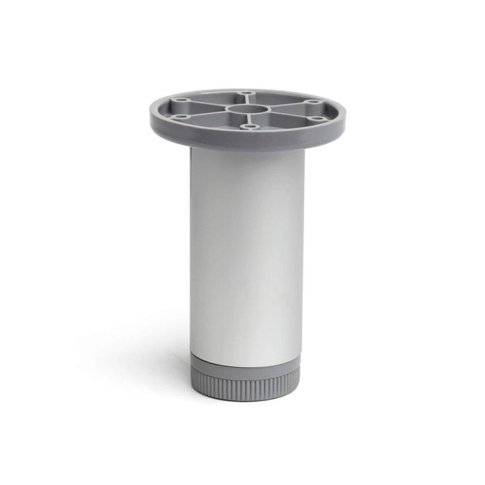 Rei Pata cilíndrica de aluminio mod.405, acabado anodizado mate, Ø3,9x10cm, para muebles bajos Rei Pata cilíndrica de aluminio mod.405, acabado anodizado mate, Ø3,9x10cm, para muebles bajos