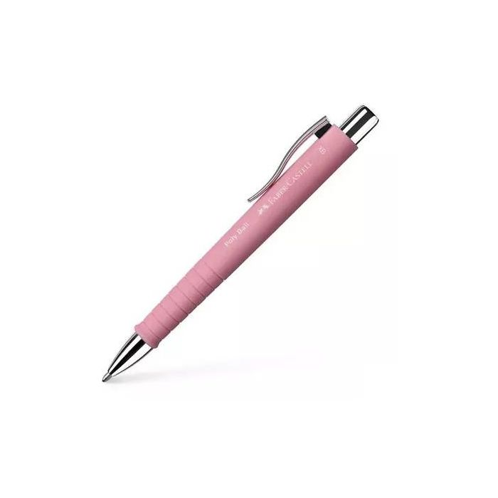 Faber Castell Bolígrafo Poly Ball Colours XB Tinta Azul Recargable, Forma Triangular Ergonómica, Color Rosa 1 Faber Castell Bolígrafo Poly Ball Colours XB Tinta Azul Recargable, Forma Triangular Ergonómica, Color Rosa 1