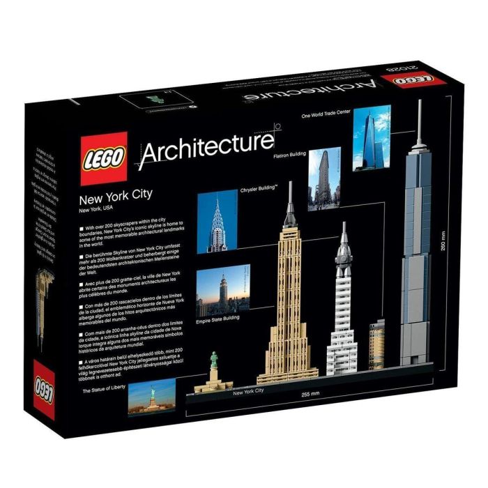 Lego Architecture Skyline - Ciudad de Nueva York con edificios Flatiron, Chrysler, Empire State, One World Trade Center y Estatua de la Libertad 3 Lego Architecture Skyline - Ciudad de Nueva York con edificios Flatiron, Chrysler, Empire State, One World Trade Center y Estatua de la Libertad 3