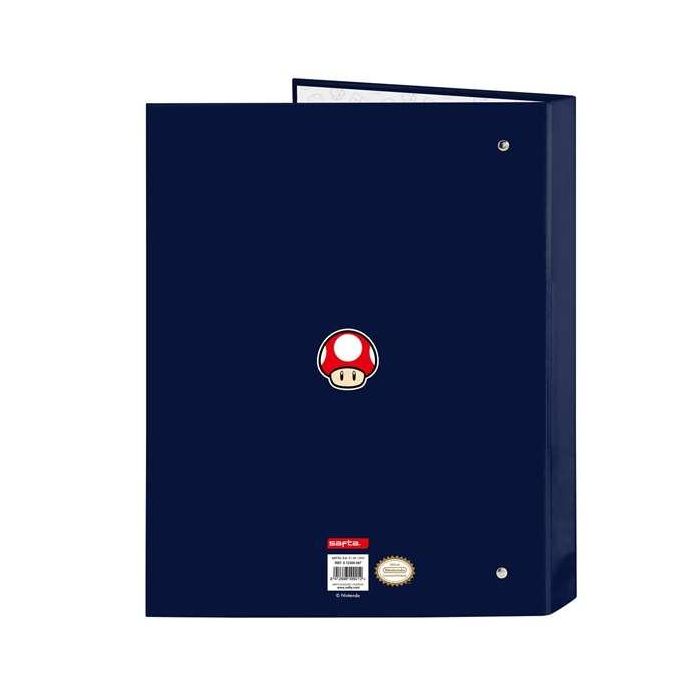 Carpeta de anillas Super Mario 26.5 x 33 x 4 cm Azul marino A4 1 Carpeta de anillas Super Mario 26.5 x 33 x 4 cm Azul marino A4 1