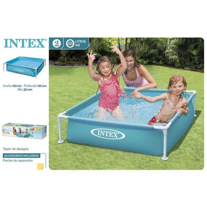 Piscina cuadrada desmontable mini frame (capacidad 342 litros) (+ 2 años) 122x122x30 cm 5 Piscina cuadrada desmontable mini frame (capacidad 342 litros) (+ 2 años) 122x122x30 cm 5
