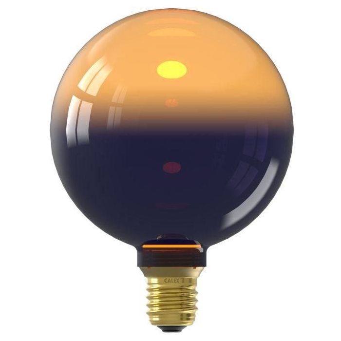 Bombilla LED E27 - CALEX - INCEPTION G125 - 3,5 W - 80 lm - 1800 K - Negro / dorado degradado Bombilla LED E27 - CALEX - INCEPTION G125 - 3,5 W - 80 lm - 1800 K - Negro / dorado degradado