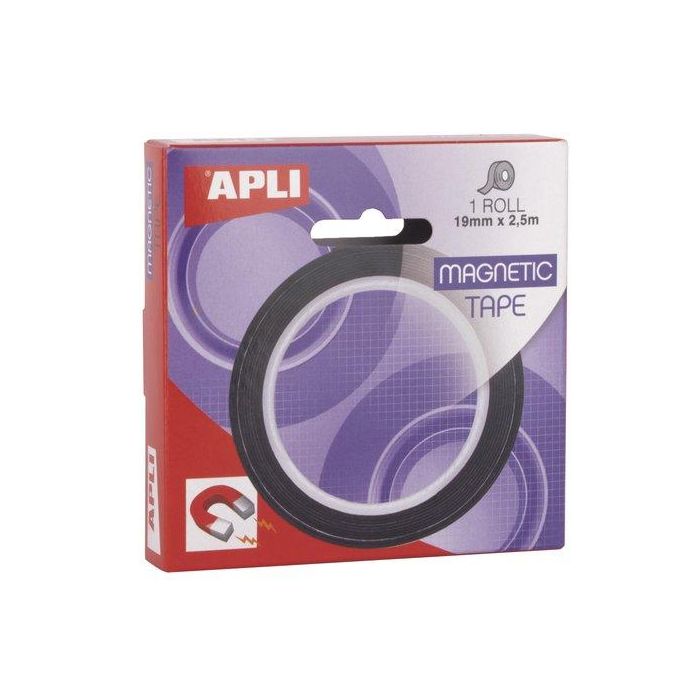 Cinta Adhesiva Apli Magnetica Rollo 2,5M X 19Mm