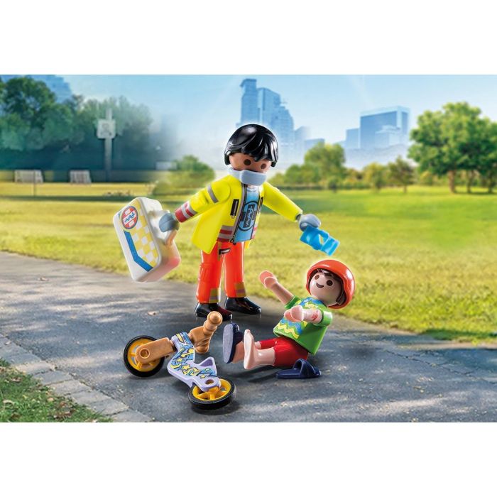 Playmobil Paramédico con Paciente 71245 City Life Juguete para Niños y Niñas a partir de 4 años 3