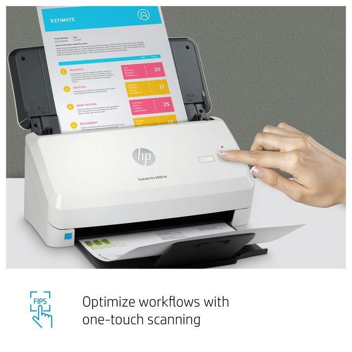 HP 3000 s4 ScanJet Pro Escáner de Alimentación de Hojas, Rápido 40 ppm/80 ipm, ADF 50 Páginas, Ideal para 4.000 Páginas al Día 2
