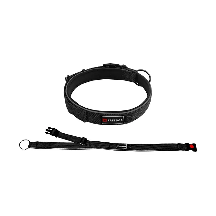 Freedog Collar de Nylon Extreme Negro 15 mm para Perros 25-36 cm