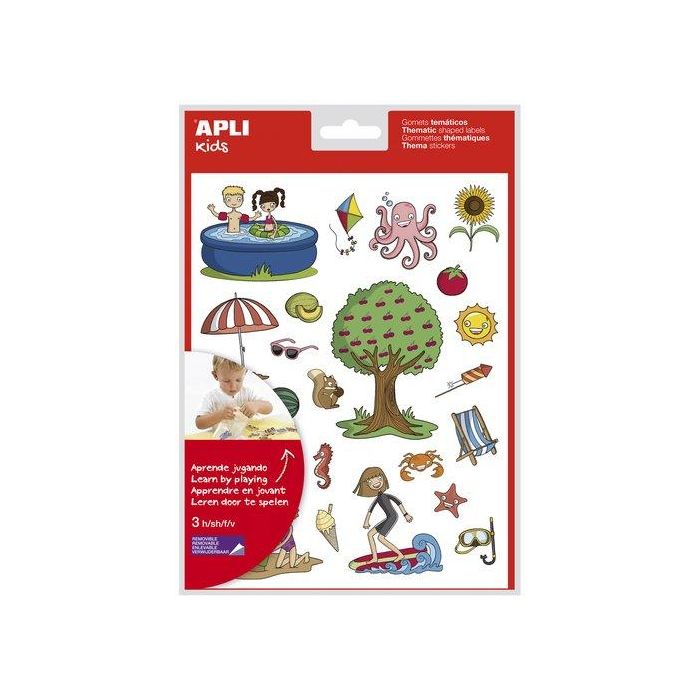 Gomets Apli Tematicos Bolsa 3H Removibles Verano 72 Uds. (11615) (Set de 5)