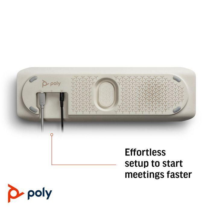 Poly Altavoz inteligente para salas de conferencias, dúplex completo, USB, Bluetooth, NFC, 2 altavoces de 50 mm 1