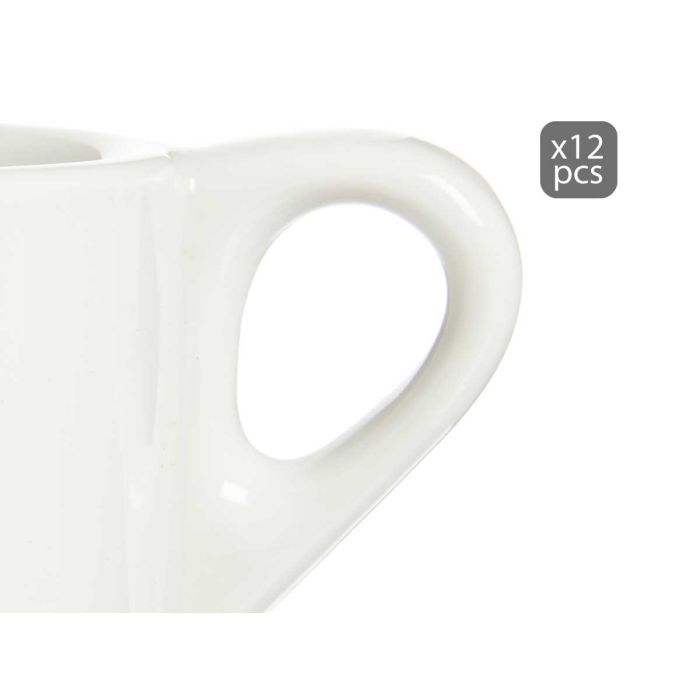 Set 6 Tazas Café Porcelana Blanca con Plato 200ml Vessia - 22x8.5x36 cm (6 Unidades) 3 Set 6 Tazas Café Porcelana Blanca con Plato 200ml Vessia - 22x8.5x36 cm (6 Unidades) 3