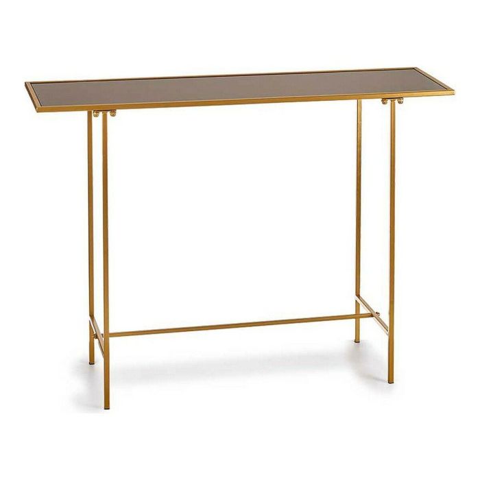 Mesa Rectangular Negra y Dorada Giftdecor 33x110 cm - Cristal y Metal Mesa Rectangular Negra y Dorada Giftdecor 33x110 cm - Cristal y Metal
