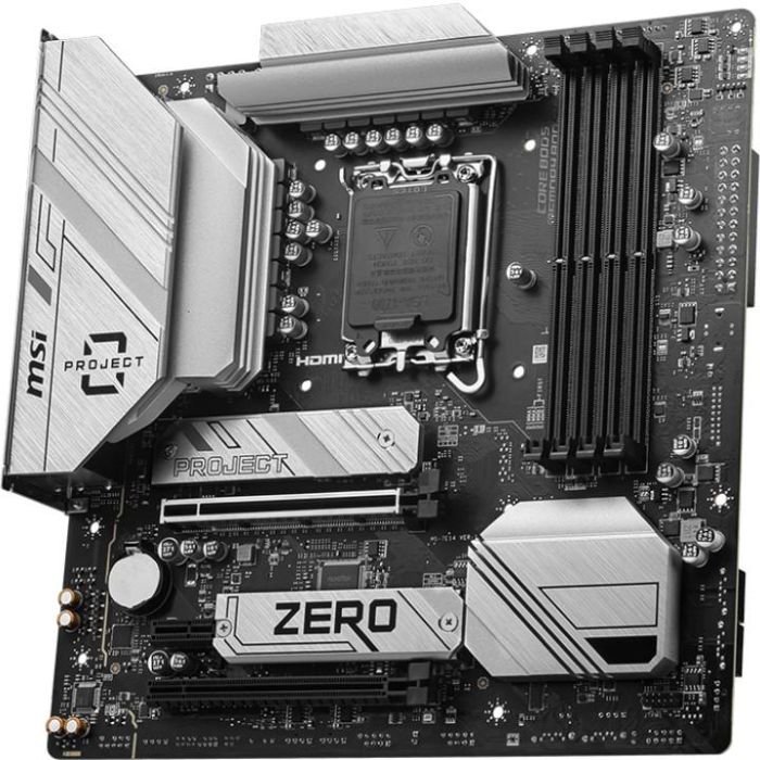 MSI B760M PROJECT ZERO Placa Base para PC (Intel B760, Socket LGA 1700, mATX, DDR5-SDRAM) 1