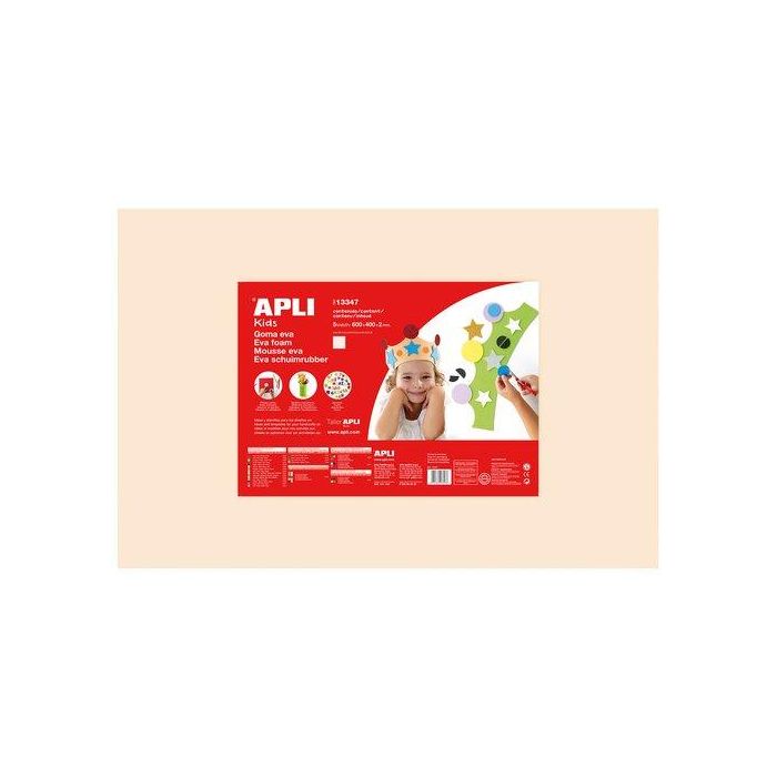 Goma Eva Apli Hoja 40X60 Cm Piel Claro Paquete De 5