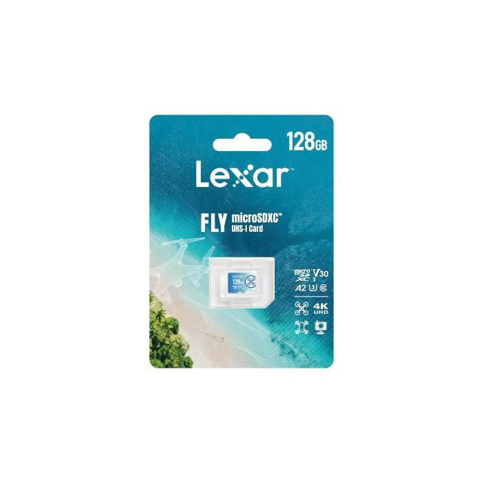 Lexar FLY microSDXC UHS-I 128 GB Clase 10, V30, U3, 160 MB/s Lectura, 90 MB/s Escritura, A2, LMSFLYX128G-BNNNG 2 Lexar FLY microSDXC UHS-I 128 GB Clase 10, V30, U3, 160 MB/s Lectura, 90 MB/s Escritura, A2, LMSFLYX128G-BNNNG 2