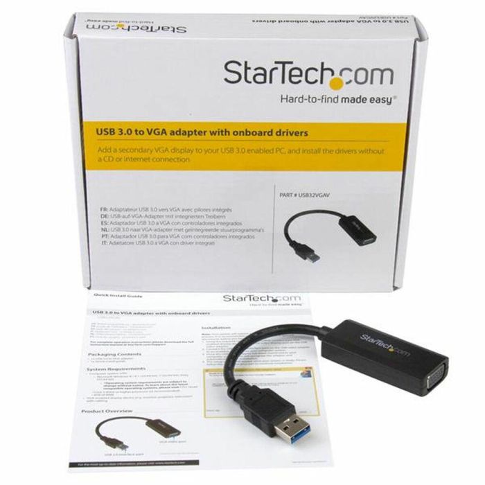 Adaptador USB 3.0 a VGA Startech USB32VGAV Negro 3