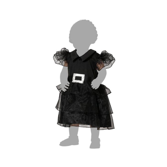 Disfraz Fantasma Negro Vestido Bebé Niña 12-24 Meses 2