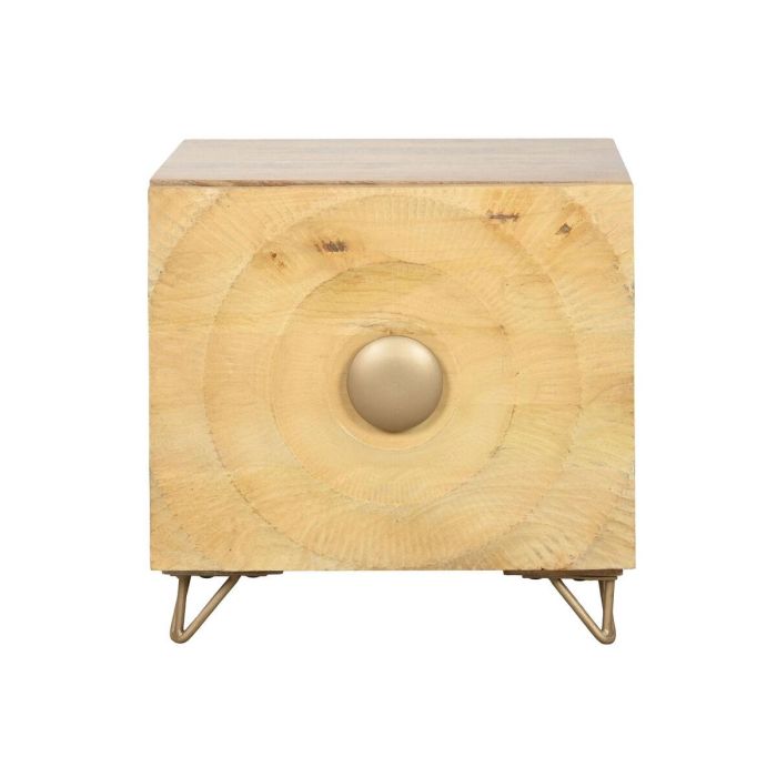 Mesita De Noche Colonial DKD Home Decor Natural Dorado 40 x 50 x 50 cm 1 Mesita De Noche Colonial DKD Home Decor Natural Dorado 40 x 50 x 50 cm 1