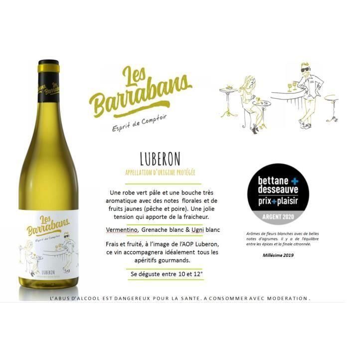 Les Barrabans 2018 Luberon - Vino blanco del Valle del Ródano 2