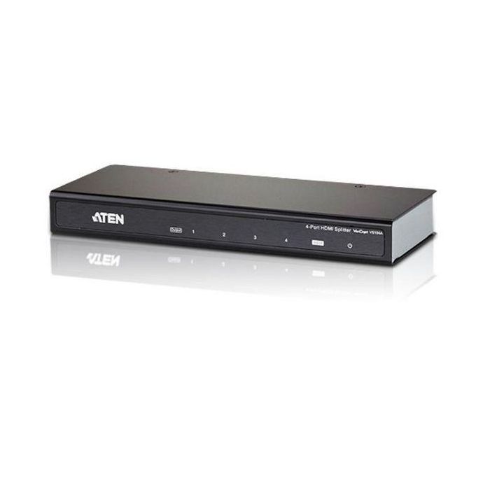 Aten VS184A Splitter HDMI de 4 Puertos, 10.2 Gb/s, 340 MHz, HDCP para DVD y Decodificadores, 200x80x25 mm