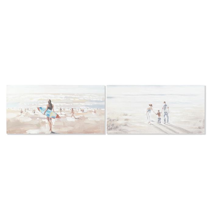 Cuadro Atlantico DKD Home Decor Beige Azul 3.7 x 60 x 120 cm (2 Unidades) Cuadro Atlantico DKD Home Decor Beige Azul 3.7 x 60 x 120 cm (2 Unidades)